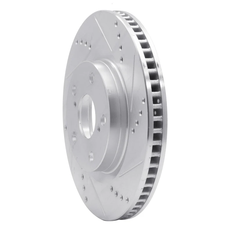 R1 06-20 Lexus ES350 Front Right Drilled & Slotted Silver Brake Rotor - Image 5