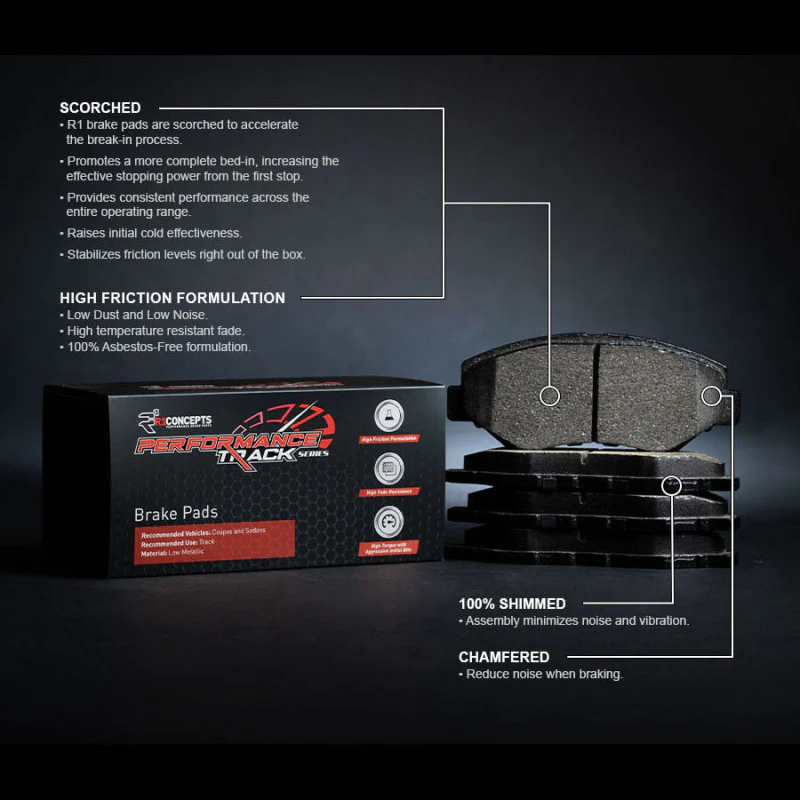 R1 09-20 Nissan 370Z Front Track/Street Brake Pads - Image 4