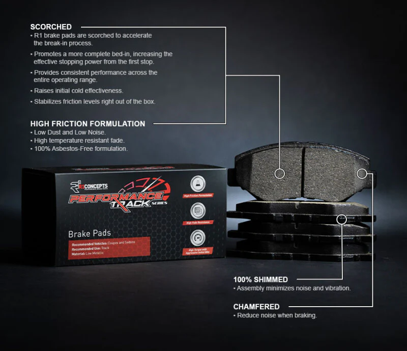 R1 12-21 Honda Civic Front Track/Street Brake Pads - Image 7