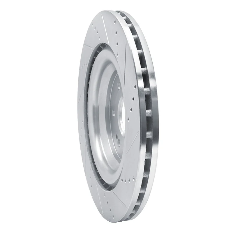 R1 14-20 Cadillac Escalade ESV Front Left Drilled & Slotted Silver Brake Rotor - Image 4