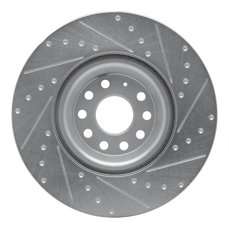 R1 2012-2025 Audi S3 (USA/Canada) Front Left Drilled & Slotted Silver Brake Rotor - Image 5