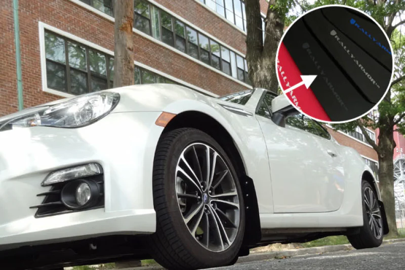 Rally Armor 13-17 Subaru BRZ/Toyota FR-S Black UR Mud Flap w/Grey Logo - Image 2