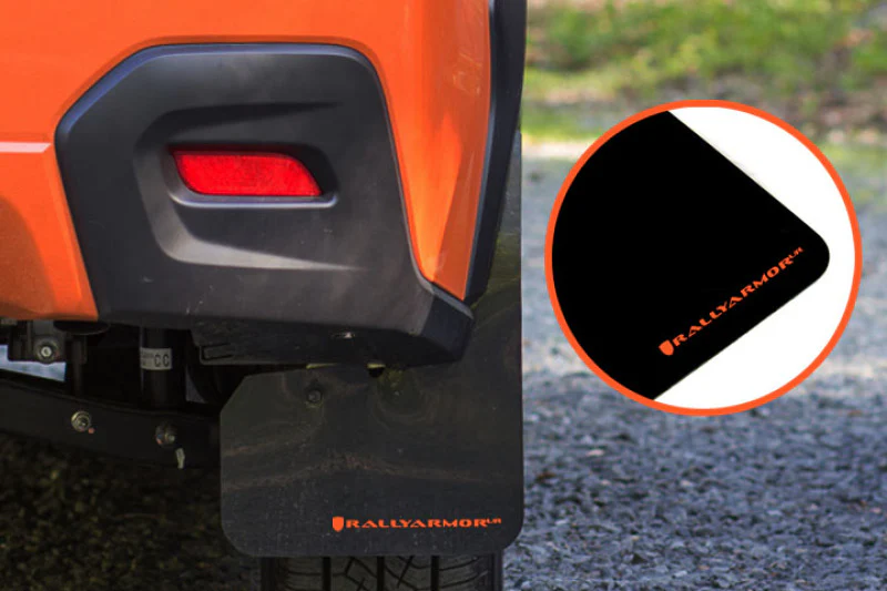 Rally Armor 13-17 Subaru Crosstrek XV Black Mud Flap w/Orange Logo - Image 8