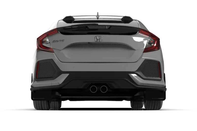 Rally Armor 17-21 Honda Civic Sport/Sport Touring Black UR Mud Flap w/Dark Grey Logo - Image 2