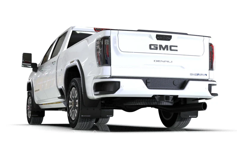 Rally Armor 20-26 GMC Sierra 2500/3500 HD Denali Black Mud Flap w/Metallic Black Logo - Image 5