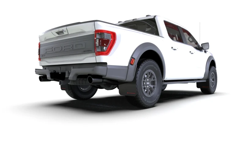 Rally Armor 21-25 Ford F-150 Raptor Gen 3 Black UR Mud Flap w/Metallic Black Logo - Image 3