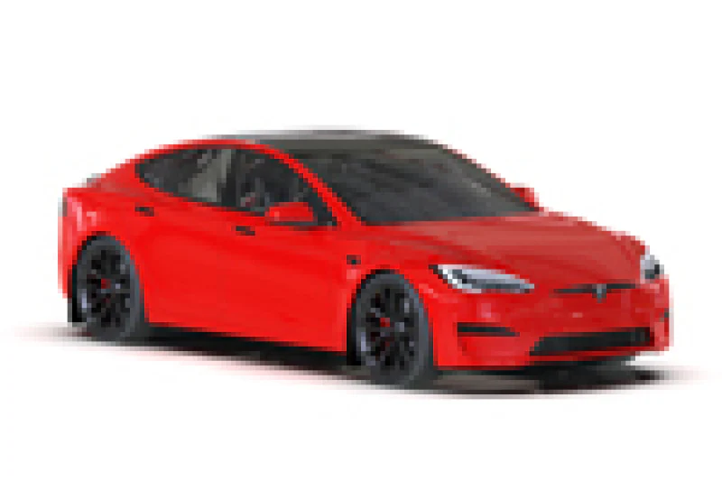 Rally Armor 21-26 Tesla Model S / S Plaid Black UR Mud Flap w/Red Logo - Image 2