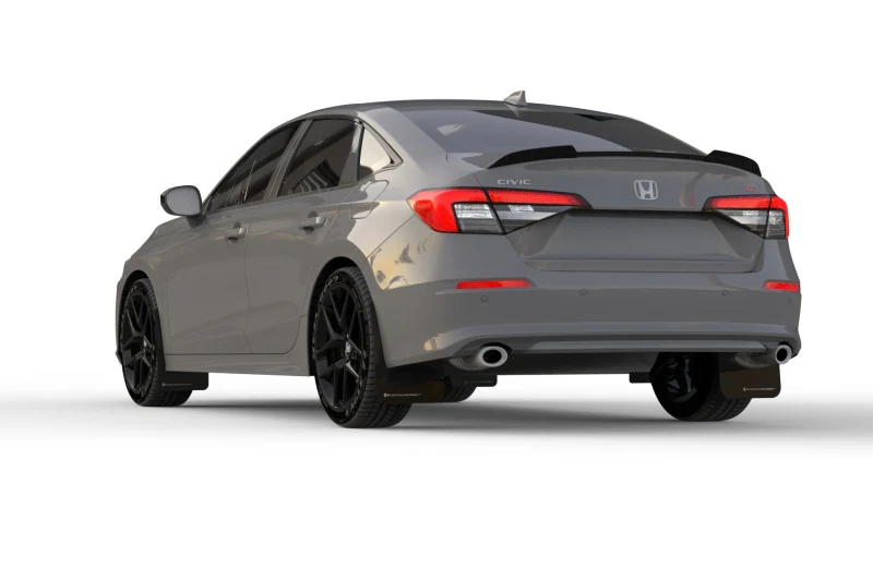 Rally Armor 22-26 Honda Civic/Civic Si/Sport Black UR Mud Flap w/Red Logo - Image 5