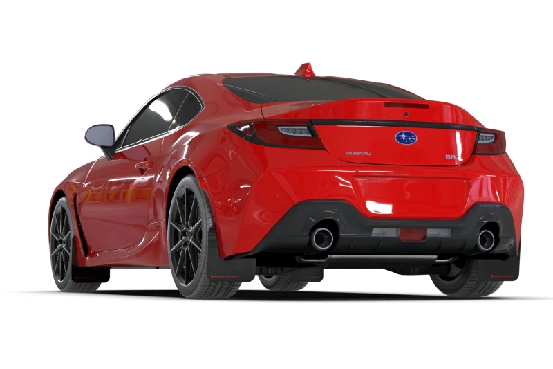 Rally Armor 22-26 Subaru BRZ / Toyota GR86 Black UR Mud Flap w/White Logo - Image 2