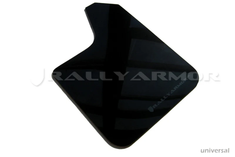 Rally Armor Universal Fit (No Hardware) Black UR Mud Flap w/ White Logo - Image 2