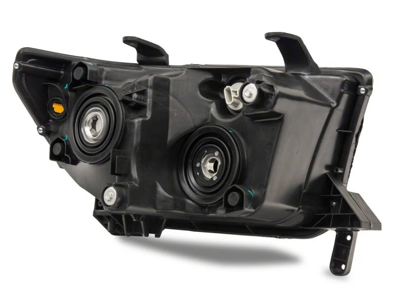 Raxiom 07-13 Toyota Tundra Axial Series Headlights w/ LED Bar- Black Housing (Clear Lens) - Image 6