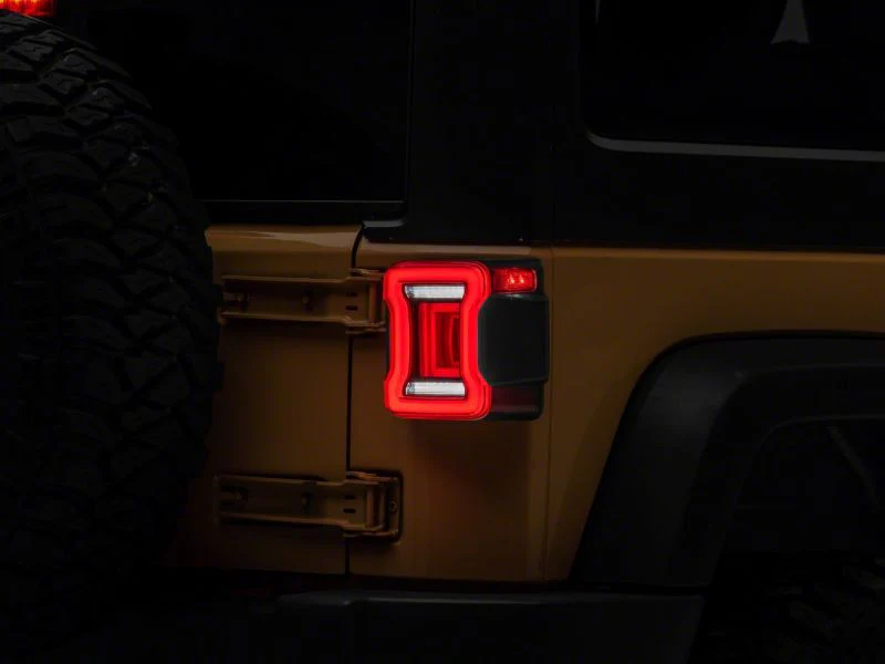 Raxiom 07-18 Jeep Wrangler JK Axial Series JL Style LED Tail Lights- Black Housing- Red Lens - Image 12