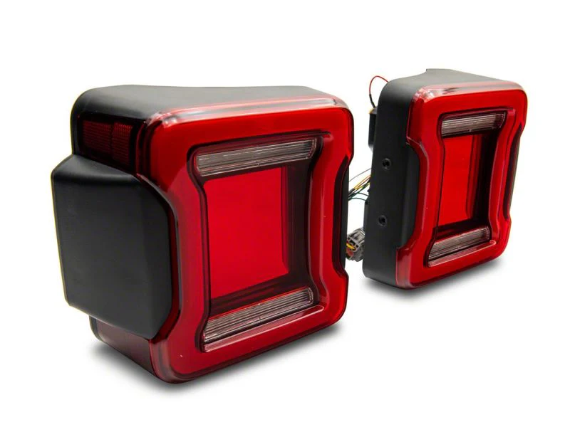 Raxiom 07-18 Jeep Wrangler JK Axial Series JL Style LED Tail Lights- Black Housing- Red Lens - Image 13