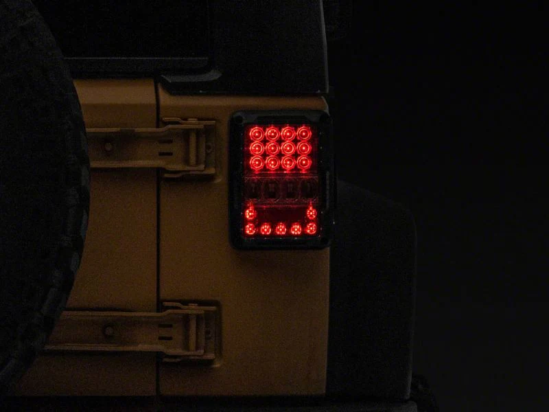Raxiom 07-18 Jeep Wrangler JK Axial Series Lux LED Tail Lights- Black Housing (Clear Lens) - Image 11