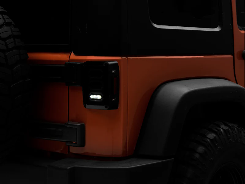 Raxiom 07-18 Jeep Wrangler JK LED Tail Lights- Black Housing (Smoked Lens) - Image 9