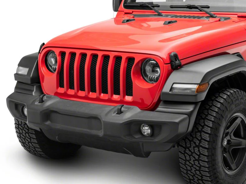 Raxiom 18-23 Jeep Wrangler JL Axial Series 9-In Angel Eye LED Headlights- Black Housing (Clear Lens) - Image 2