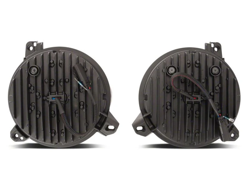 Raxiom 18-23 Jeep Wrangler JL Axial Series 9-In Angel Eye LED Headlights- Black Housing (Clear Lens) - Image 9