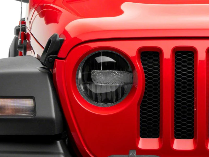 Raxiom 18-23 Jeep Wrangler JL Axial Series 9-In LED Headlights- Black Housing (Clear Lens) - Image 4