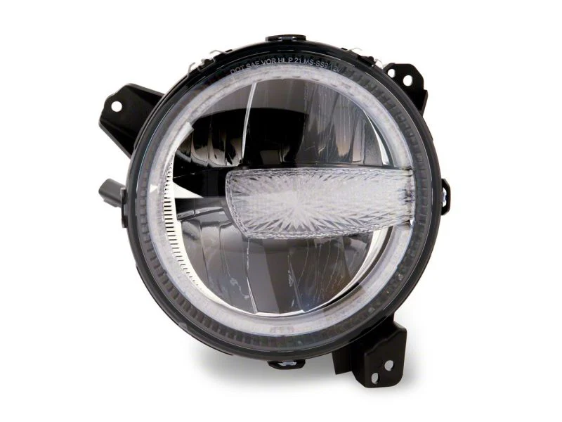 Raxiom 18-23 Jeep Wrangler JL Axial Series 9-In LED Headlights- Black Housing (Clear Lens) - Image 9