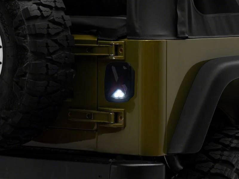 Raxiom 76-06 Jeep CJ7 Wrangler YJ & TJ Gladiator LED Tail Lights- Black Housing (Smoked Lens) - Image 5