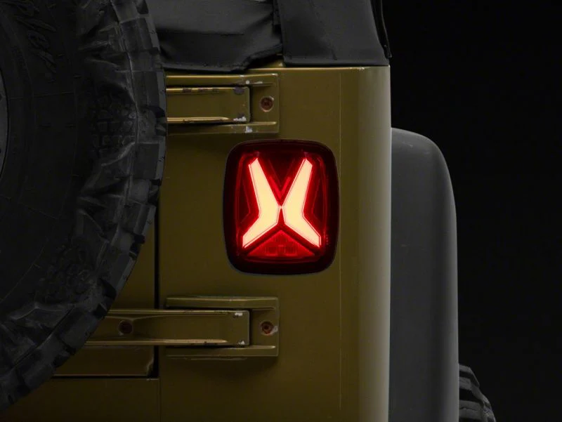 Raxiom 76-06 Jeep CJ7 Wrangler YJ & TJ Gladiator LED Tail Lights- Black Housing (Smoked Lens) - Image 7