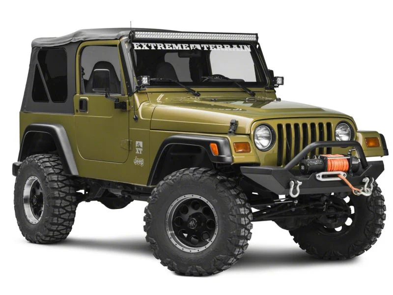 Raxiom 97-06 Jeep Wrangler TJ 50-In LED Light Bar Windshield Mount w/ Auxiliary Bracket - Image 9