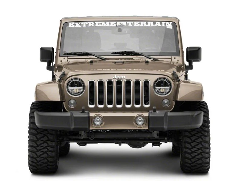 Raxiom 97-18 Jeep Wrangler TJ & JK Axial 7-In LED Headlights w/ DRL - Black Housing (Clear Lens) - Image 3