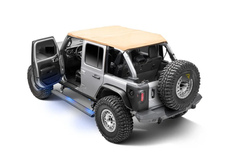 RealTruck 18-24 Jeep Wrangler 4dr VoltStep Electric Running Board Kit (Drilling Req.) - Tex. Blk - Image 7