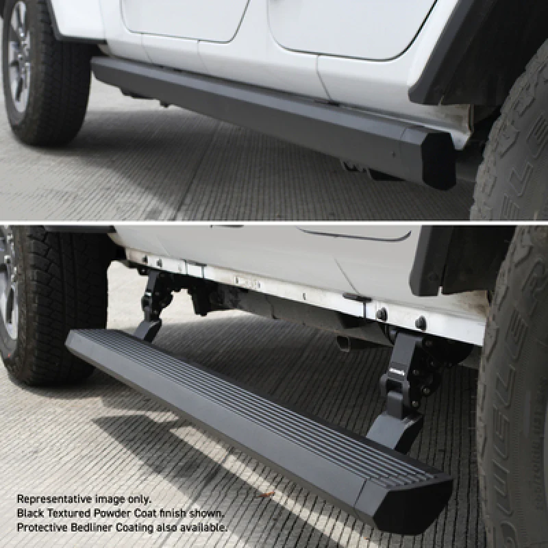RealTruck 20-24 Jeep Gladiator CC 4dr VoltStep Electric Running Board Kit (Cut/Drill Req.) - Tex Blk - Image 5