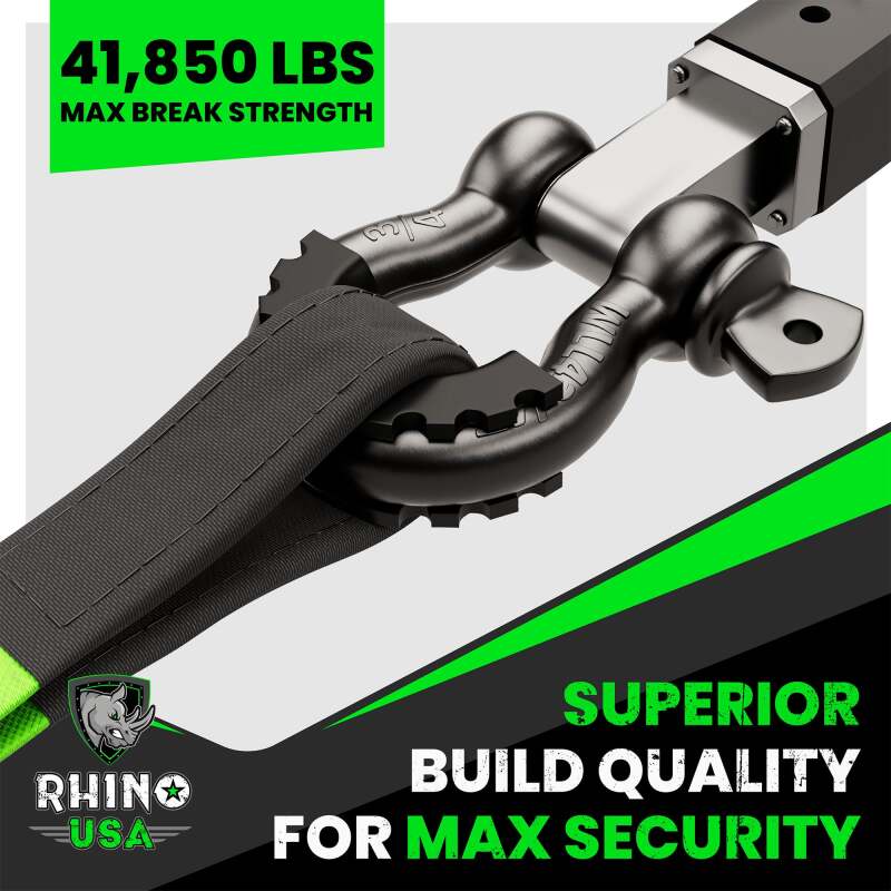 Rhino USA 3/4In D-Ring Shackle Set (2-Pack) Matte Black - Image 6