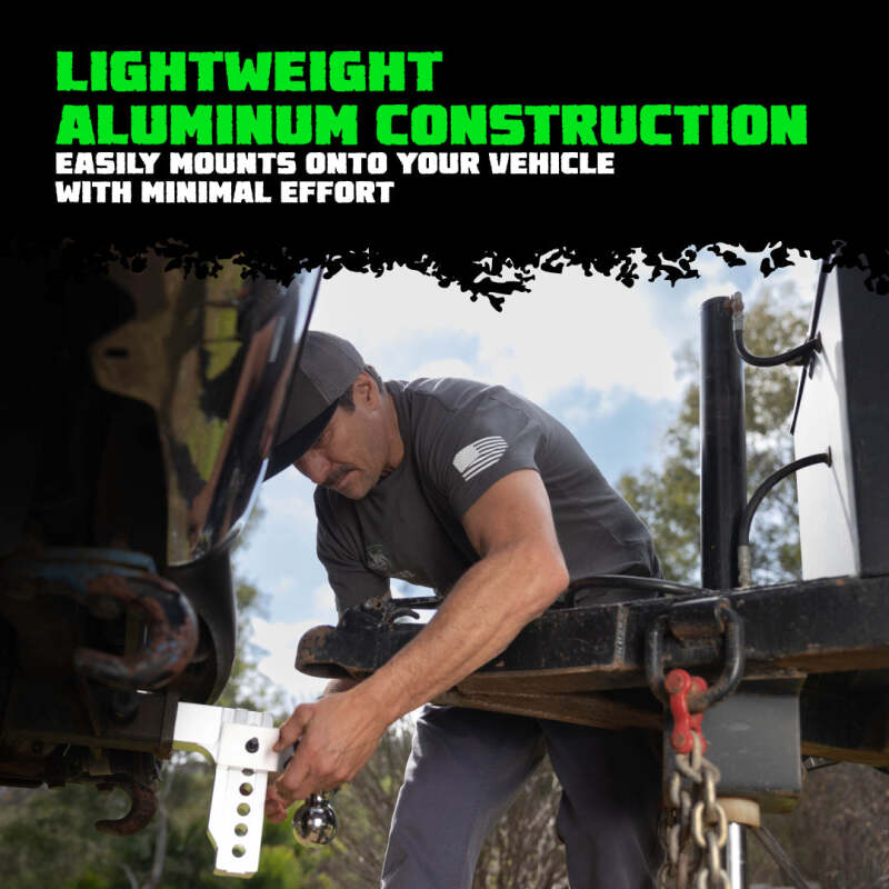 Rhino USA 6In Heavy Duty Drop Hitch - 2In (Black) - Image 4