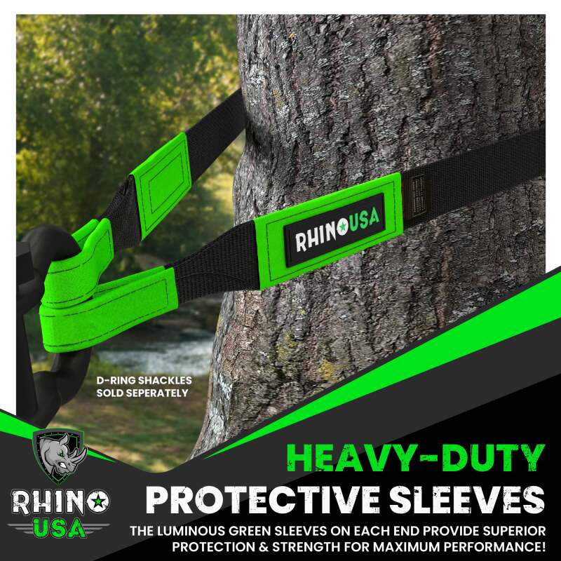 Rhino USA Recovery Tow Strap 3Inx30Ft (Black) - Image 3