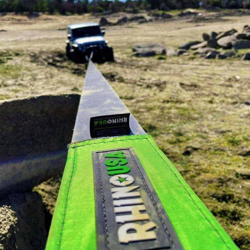 Rhino USA Recovery Tow Strap 4Inx30Ft (Green) - Image 4