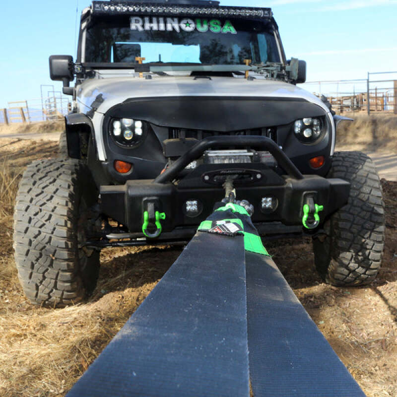 Rhino USA Recovery Tow Strap 4Inx30Ft (Green) - Image 5