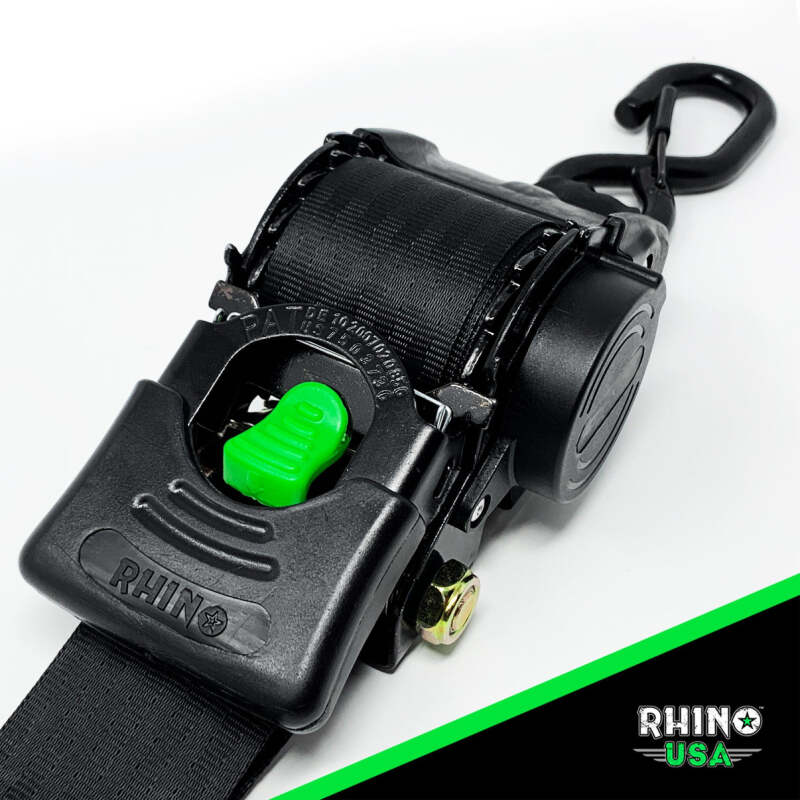 Rhino USA Retractable Ratchet Straps (2Pk 2Inx10Ft) Gray - Image 3