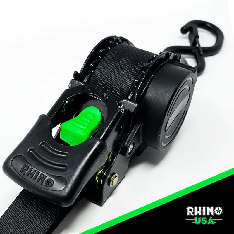 Rhino USA Retractable Ratchet Straps (4Pk 1Inx10Ft) (Gray) - Image 7