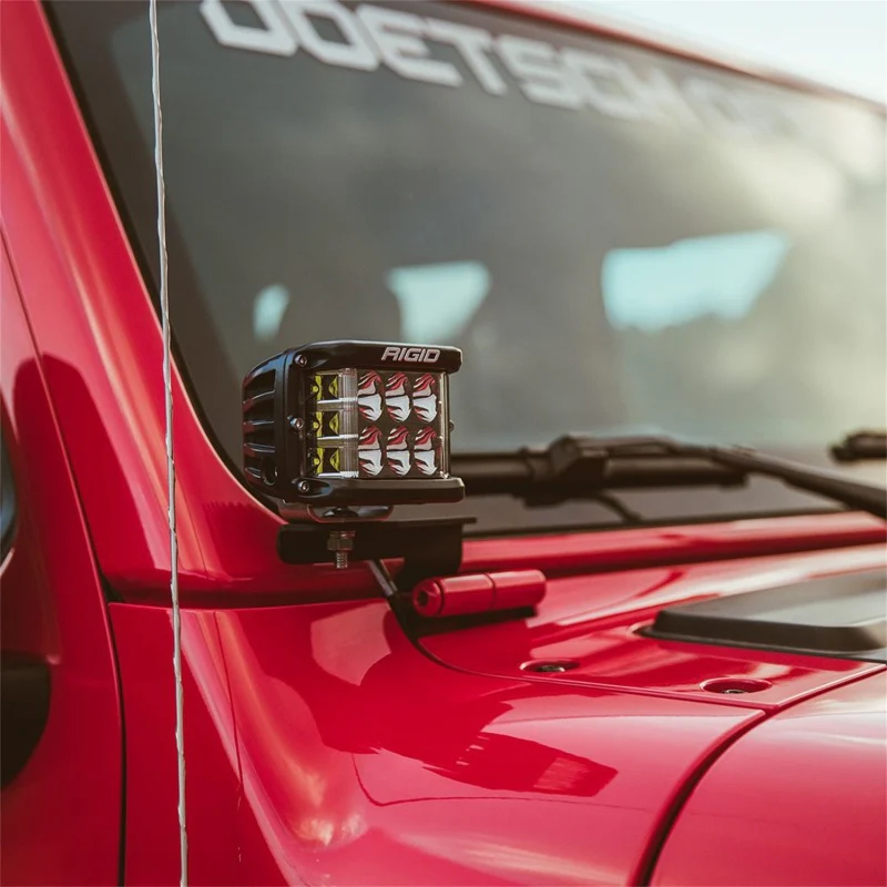 Rigid Industries 2018 Jeep JL - A-Pillar Mount Kit - Mounts Set of D / D-SS / SR-M / Ignite Series - Image 6