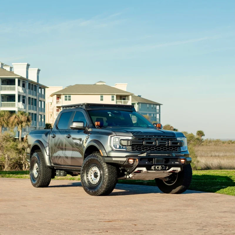 RIVAL 24-26 Ford Ranger Raptor Front Aluminum Bumper w/Winch Mount and Recovery Points - Image 10