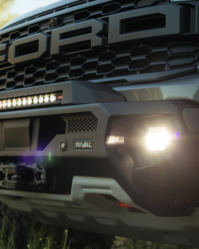 RIVAL 24-26 Ford Ranger Raptor Front Aluminum Bumper w/Winch Mount and Recovery Points - Image 11