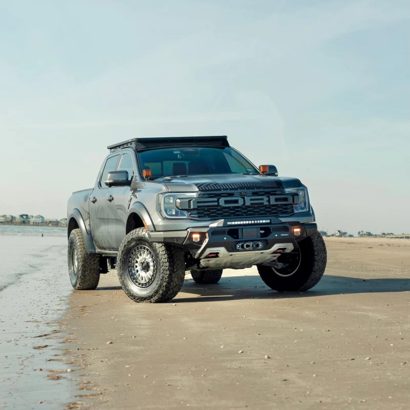 RIVAL 24-26 Ford Ranger Raptor Front Aluminum Bumper w/Winch Mount and Recovery Points - Image 13