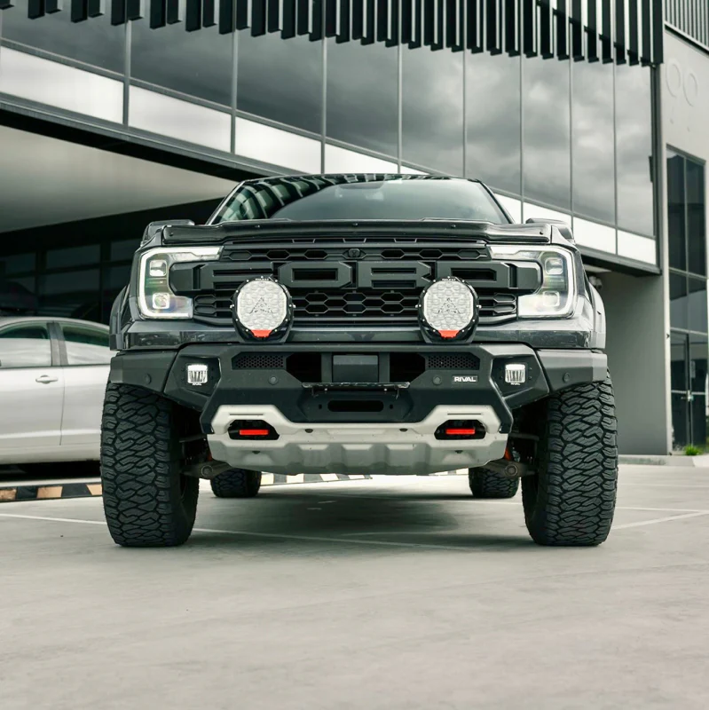 RIVAL 24-26 Ford Ranger Raptor Front Aluminum Bumper w/Winch Mount and Recovery Points - Image 17
