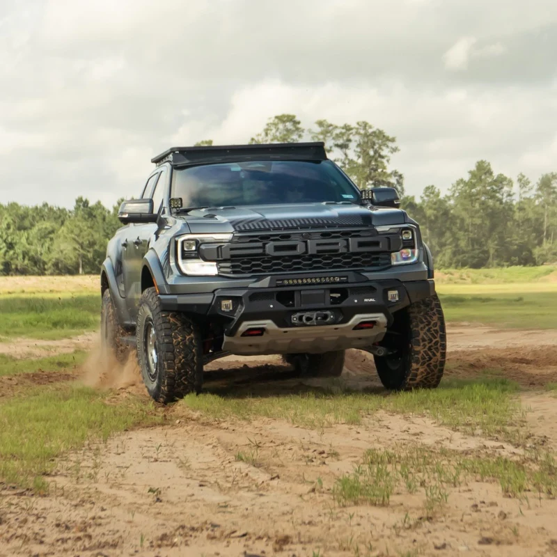 RIVAL 24-26 Ford Ranger Raptor Front Aluminum Bumper w/Winch Mount and Recovery Points - Image 25