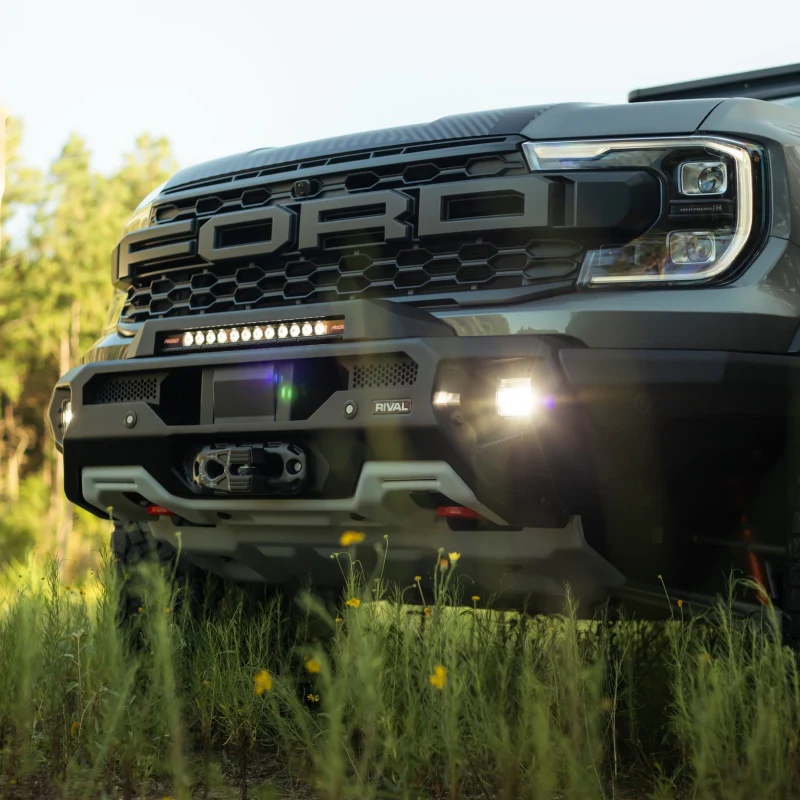 RIVAL 24-26 Ford Ranger Raptor Front Aluminum Bumper w/Winch Mount and Recovery Points - Image 6