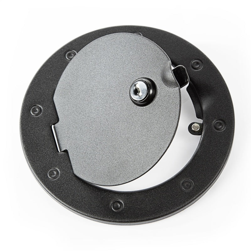 Rugged Ridge 07-18 Jeep Wrangler JK Textured Black Locking Gas Cap Door - Image 7