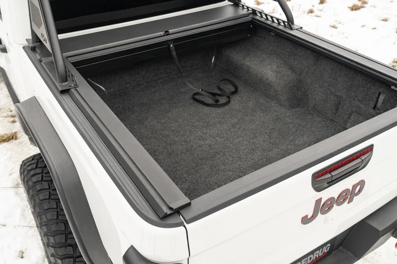 Rugged Ridge 20-22 Jeep Gladiator w/o Trail Rail Sys Armis Tonneau Cover w/Max Track - Tex. Blk - Image 7