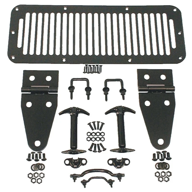 Rugged Ridge 78-95 Jeep CJ / Jeep Wrangler Black Hood Kit - Image 2