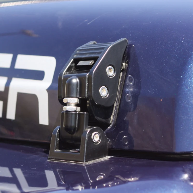 Rugged Ridge 97-06 Jeep Wrangler TJ Black Aluminum Hood Catches - Image 3