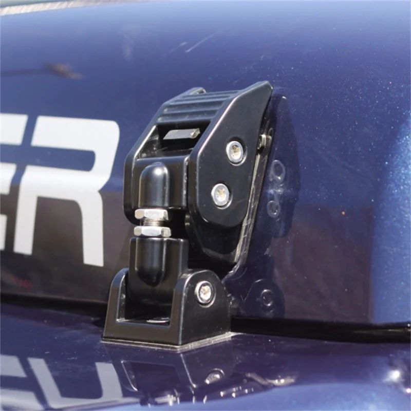Rugged Ridge 97-06 Jeep Wrangler TJ Black Aluminum Hood Catches - Image 5