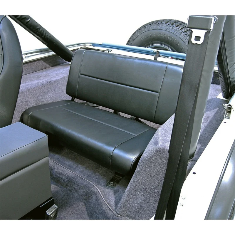 Rugged Ridge Fixed Rear Seat Black 55-95 Jeep CJ / Jeep Wrangler - Image 3
