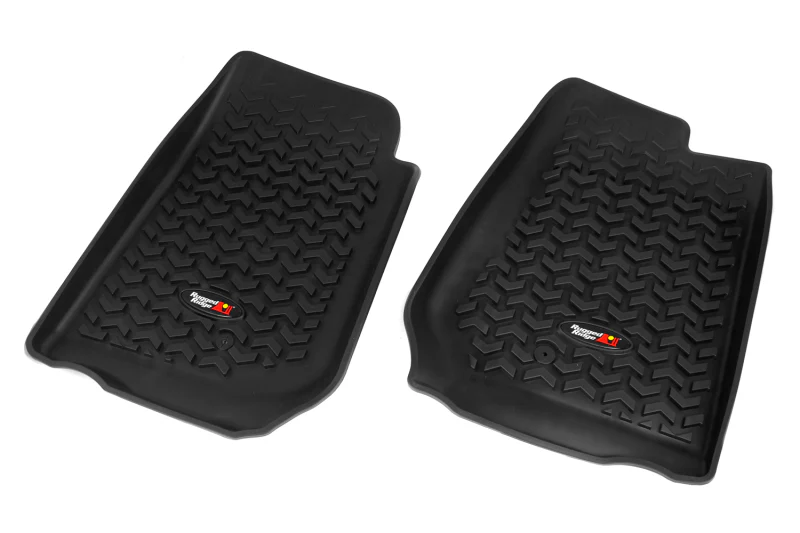 Rugged Ridge Floor Liner Front Black 2007-2018 Jeep Wrangler Unlimited JK 4 Dr - Image 3